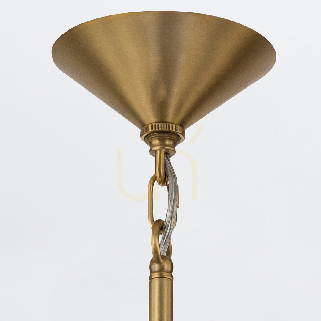 Pokaż Średnia lampa wisząca SAUCER - 1 źródło światła - Postarzany mosiądz QUINTIESSE Średnia lampa wisząca SAUCER - 1 źródło światła - Postarzany mosiądz QUINTIESSE