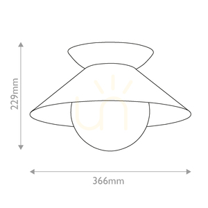 Plafon Quintiesse Saucer, postarzały mosiądz, E27, Ø 36,6 cm small 2