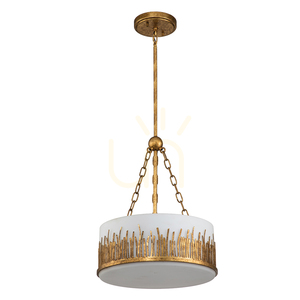 Lampa wisząca SAWGRASS - 3 źródła światła - Płatkowe złoto QUINTIESSE small 6