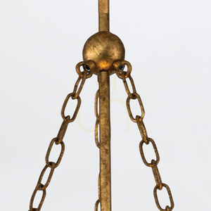 Lampa wisząca Quintiesse Sawgrass 3 × E27, złoto płatkowe z patyną, 53,3 cm small 4