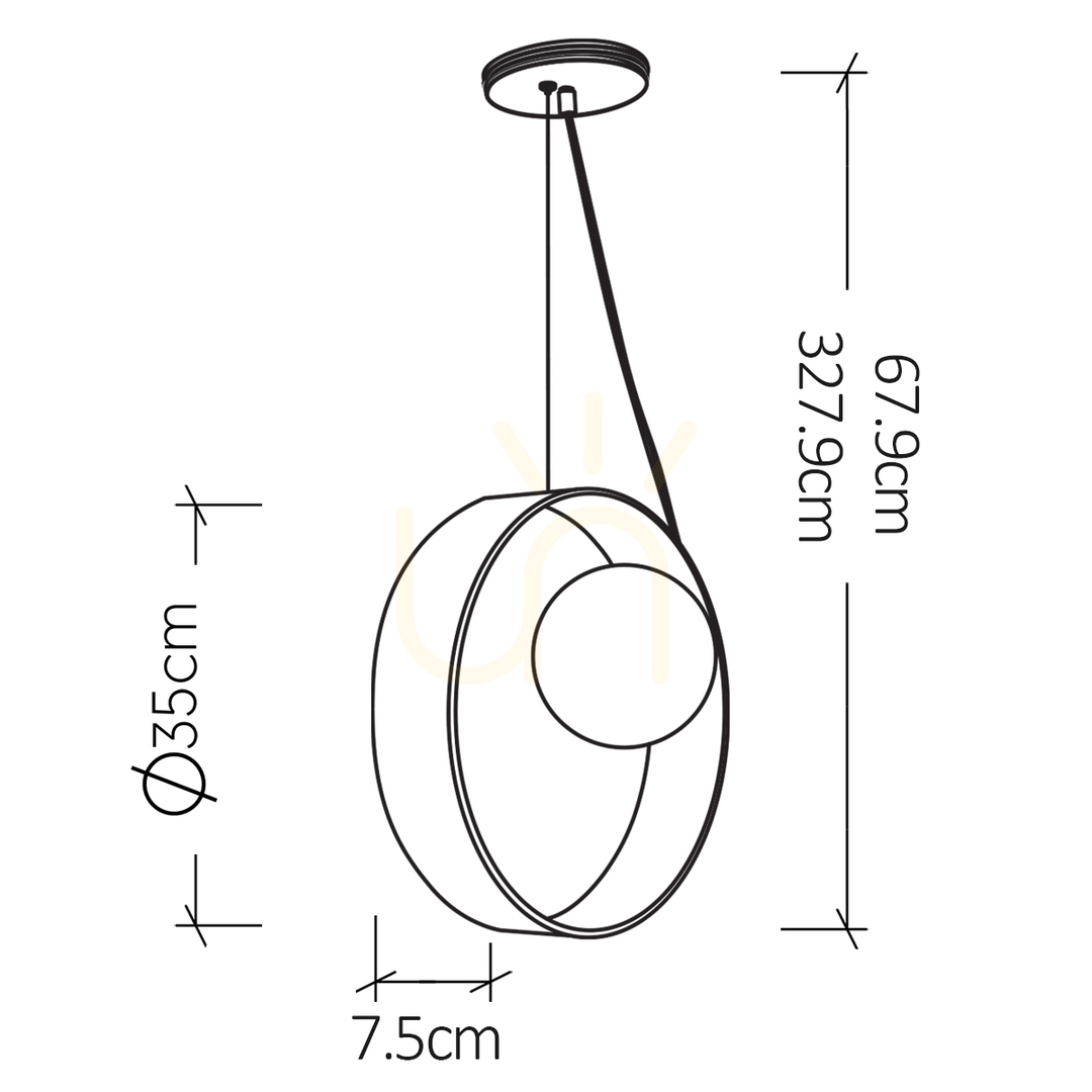 Obejrzyj Lampa wisząca SFERA - 1 źródło światła QUINTIESSE Lampa wisząca SFERA - 1 źródło światła QUINTIESSE