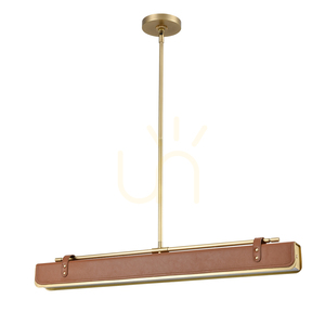 Lampa wyspowa LED VALISE - Vintage mosiądz, skóra koniakowa QUINTIESSE 7 Lampa wyspowa LED VALISE - Vintage mosiądz, skóra koniakowa QUINTIESSE small 7