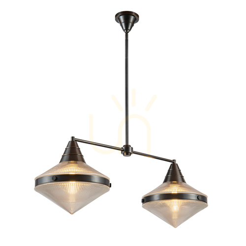 Sprawdź Lampa wyspowa WILLARD - 2 źródła światła - Miejski brąz QUINTIESSE