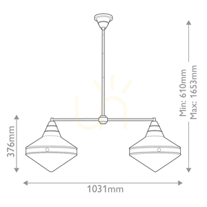Lampa wyspowa WILLARD - 2 źródła światła - Miejski brąz QUINTIESSE small 2