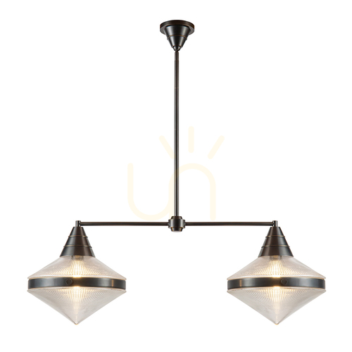 Sprawdź Lampa wyspowa WILLARD - 2 źródła światła - Miejski brąz QUINTIESSE