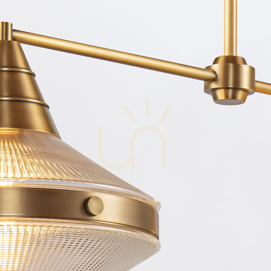 Obejrzyj Lampa wyspowa WILLARD - 2 źródła światła - Vintage mosiądz QUINTIESSE Lampa wyspowa WILLARD - 2 źródła światła - Vintage mosiądz QUINTIESSE
