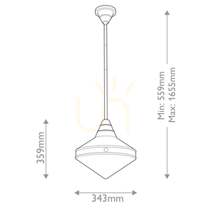 Lampa wisząca WILLARD - 1 źródło światła - Miejski brąz QUINTIESSE small 2