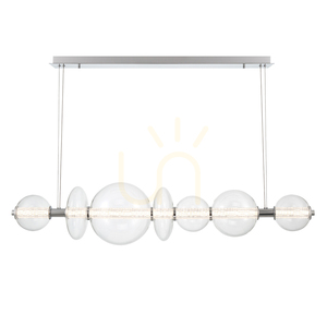 Lampa wyspowa ATOMO - 7 źródeł światła - Polerowany chrom QUINTIESSE small 1