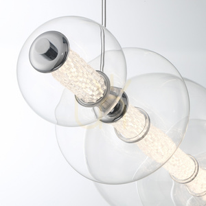 Lampa wyspowa ATOMO - 7 źródeł światła - Polerowany chrom QUINTIESSE small 4