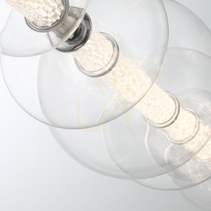 Lampa wyspowa ATOMO - 7 źródeł światła - Polerowany chrom QUINTIESSE small 5