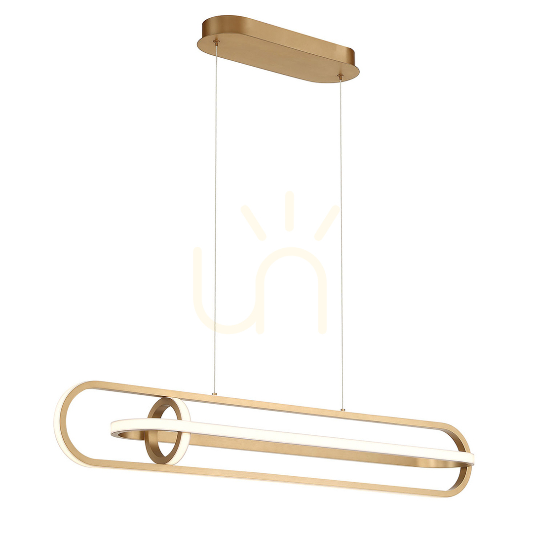 Wyświetl Lampa wyspowa DEMARK - Szczotkowane złoto QUINTIESSE Lampa wyspowa DEMARK - Szczotkowane złoto QUINTIESSE