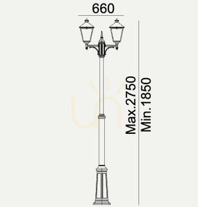 Latarnia ogrodowa  LONDON IP54 2x E27 482WH Biały - premium NORLYS small 2