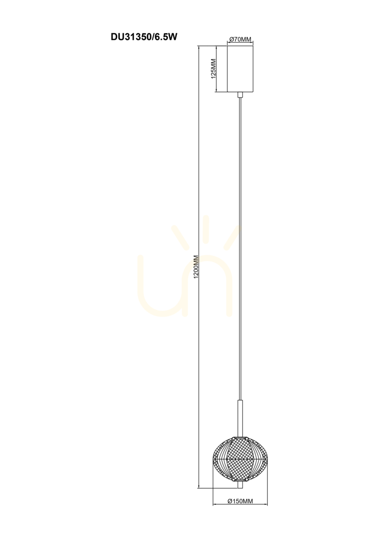 Zobacz Lampa wisząca Zuma Line GALATEA DU31350/6.5W Złoty 1xLED Lampa wisząca Zuma Line GALATEA DU31350/6.5W Złoty 1xLED