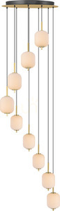 Lampa wisząca Zuma Line AKARI DU31288/55W, LED 55 W, 3274 lm, CCT 3000/4500/6500 K, złota, szer. 63 cm, wys. 240 cm small 0