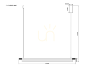 Lampa wisząca Zuma Line ARCUS DU31835/14W Złoty 1xLED small 1