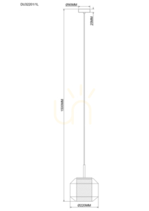 Lampa wisząca Zuma Line SOLIX DU32201/1L Czarny 1xE27 1 Lampa wisząca Zuma Line SOLIX DU32201/1L Czarny 1xE27 small 1