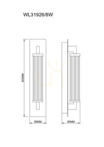 Kinkiet Zuma Line DORIA WL31926/8W czarny mat/złoty LED 8 W small 1