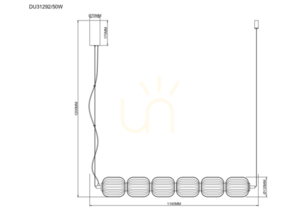 Lampa wisząca Zuma Line AKARI DU31292/50W Złoty 1xLED 1 Lampa wisząca Zuma Line AKARI DU31292/50W Złoty 1xLED small 1