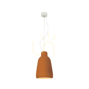 Lampa wisząca Zambelis Clay beżowa glina E27 1x40W Ø18 cm small 1