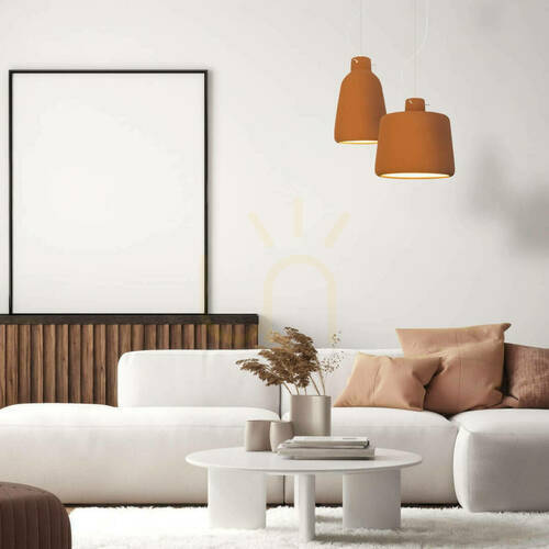 Sprawdź Lampa wisząca Zambelis Clay beżowa gliniana 1xE27 28 cm