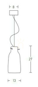 Lampa wisząca Zambelis 1665 gliniana terakotowa 1xE27 Ø13 cm small 1