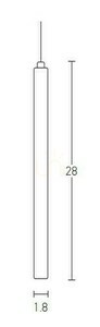 Lampa wisząca LED czarna mat Zambelis 3W 2700K aluminiowa small 2