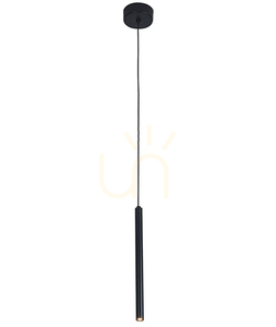 Lampa wisząca LED czarna mat Zambelis 3W 2700K aluminiowa small 3