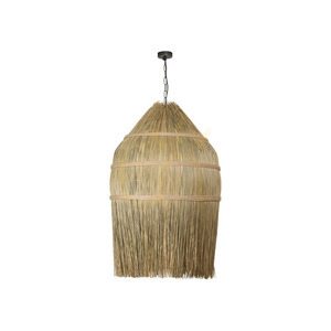 Lampa wisząca Zambelis naturalna słoma beżowa 60 cm E27 small 1