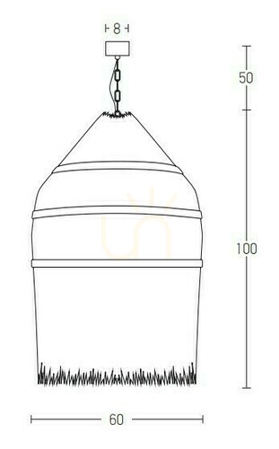 Sprawdź Lampa wisząca Zambelis naturalna słoma beżowa 60 cm E27