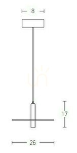 Lampa wisząca LED Zambelis biała 7W 3000K metal 26 cm small 2