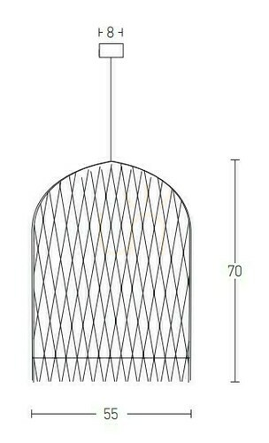 Sprawdź Lampa wisząca rattanowa beżowa Zambelis 55 cm E27