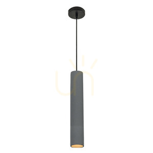 Lampa wisząca betonowa czarna Zambelis GU10 1x35W 40 cm small 3
