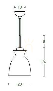 Lampa wisząca Zambelis zielona matowa E27 metal drewno 20 cm small 1