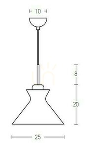 Lampa wisząca Zambelis biała matowa E27 metal drewno 25 cm small 1