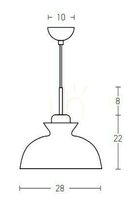 Sprawdź Lampa wisząca Zambelis niebieska matowa metalowa E27 28 cm