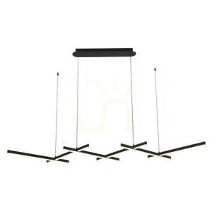 Lampa wisząca LED Zambelis czarna matowa 85W 3000K 163 cm small 2