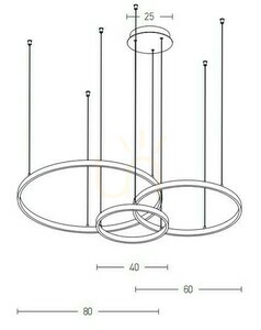 Lampa wisząca LED Zambelis złota matowa 136W 3000K ściemnialna złoto-biała small 1