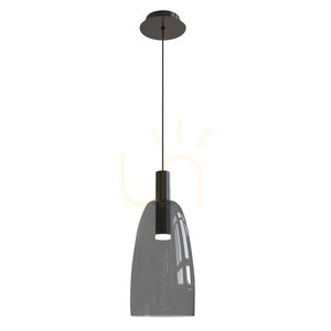 Lampa wisząca Zambelis czarna dymna szklana LED 5W 3000K Ø14 cm small 0
