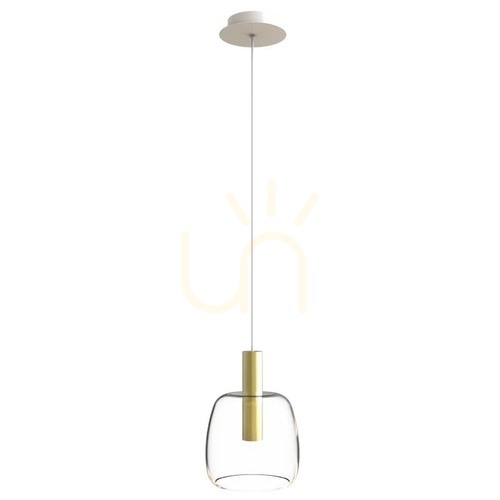 Sprawdź Lampa wisząca LED Zambelis złota matowa ze szkła 5W 3000K 14,5 cm