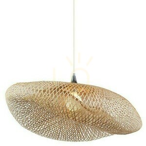 Lampa wisząca Zambelis bambusowa 1xE27 beżowa small 0