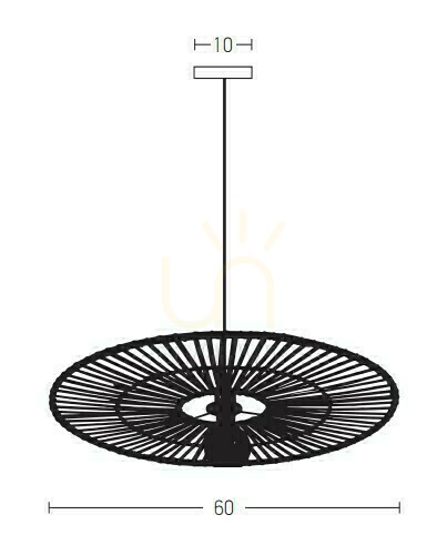Sprawdź Lampa wisząca Zambelis czarna bambusowa E27 60 cm