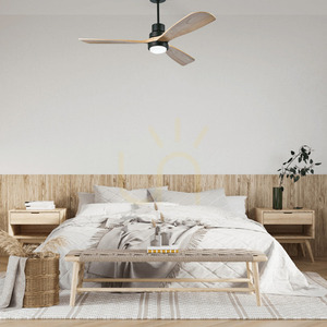 Lampa wisząca Zambelis FAN czarna drewno LED 15W Ø132 cm small 0