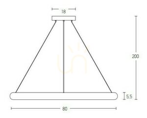 Lampa wisząca Zambelis LED 60W 3000K złota matowa 80 cm ściemnialna small 2