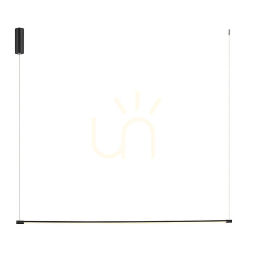 Sprawdź Lampa wisząca LED Zambelis czarna mat 20W 3000K aluminium 140 cm