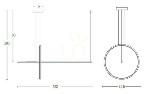 Sprawdź Lampa wisząca LED Zambelis czarna mat 48W 3000K 122 cm ściemnialna