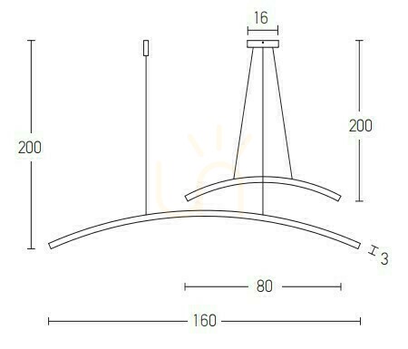 Sprawdź Lampa wisząca LED Zambelis czarna mat 48W 3000K aluminium akryl