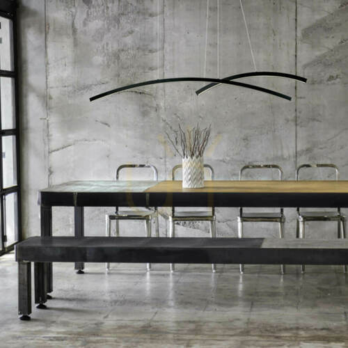 Sprawdź Lampa wisząca LED Zambelis czarna mat 48W 3000K aluminium akryl