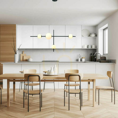 Sprawdź Lampa wisząca LED Zambelis 18W 3000K czarna matowa szkło opalowe 110 cm