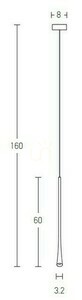 Lampa wisząca LED Zambelis 7W 3000K aluminium czarny mosiądz small 2