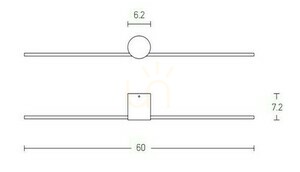 Kinkiet LED Zambelis czarny piaskowy 6W 3000K IP44 aluminium small 1